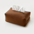 thumbnail image 1 of Fmbmuo Living Room Tissue Box Cover Contemporary PU Tissue Box Cover Countertop for Office Desk, 1 of 5
