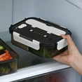 thumbnail image 1 of Fmbmuo Lunch Containers Stackable Plastic Reusable White Bento Box, Leakproof 2-Compartment with Lid Food/Fruit Storage Containers Freezer, Oven Safe, 1 of 5