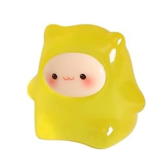Fmbmuo Mini Ghost Resin Figurine Glow in Dark Resin 1pc for Desk Car Novelty Halloween (Yellow)