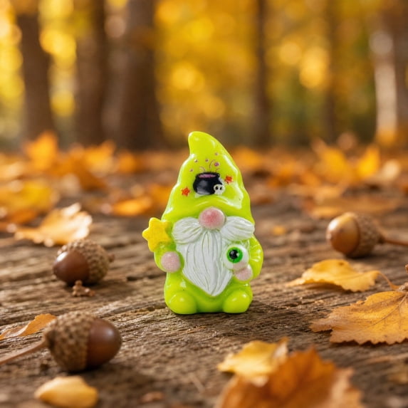 Fmbmuo Mini Halloween Ornament Set Resin Figurines With Pumpkin House And Wizard For Tabletop And Shelf Display