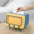 thumbnail image 1 of Fmbmuo Mini TV Shaped Tissue Box Tissue Box Cover Art Deco Plastic Countertop for Living Room, 1 of 5