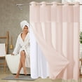 thumbnail image 1 of Fmbmuo Multicolor Shower Curtain Polyester Washable for Bathroom Decorations, Modern Plain Color Shower Liner, 54 x 72 inch, 1 of 5