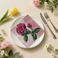 thumbnail image 1 of Fmbmuo Napkins Valentine's Day 20 Pcs Roses Paper Decorations, Purple Festive Disposable Cutlery Set for School Valentine's Party, 1 of 5