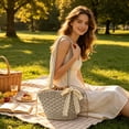 thumbnail image 1 of Fmbmuo Natural Handwoven Straw Tote Bag for Women Large Capacity, Boho Woven Rattan Bag Handmade Shoulder Handbag, 1 of 4