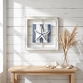 thumbnail image 1 of Fmbmuo Nautical Style Mediterranean Style Wooden Sea Star and Shells Wall Hanging Decorations Seaside Homestay Background Wall Hanging Art,Blue, 1 of 5