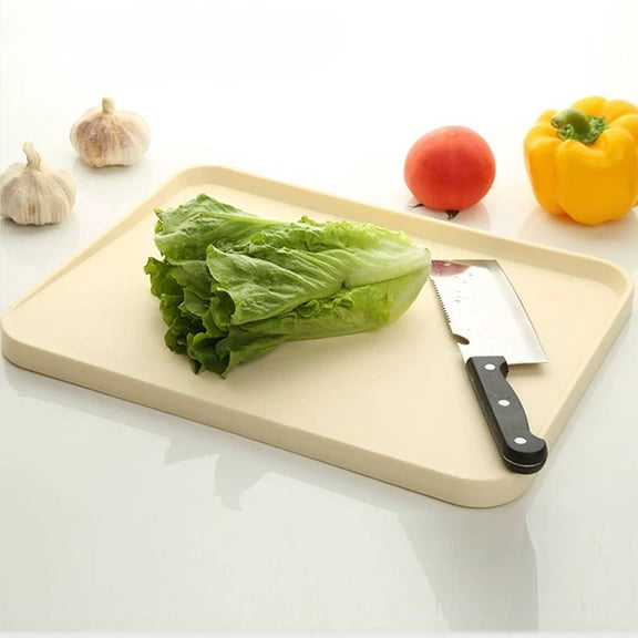 Fmbmuo Non-slip Cutting Board for Kitchen Rubber Dishwasher Safe, Eco-friendly for Safe and Messfree Prep,Knife Friendly, Easy to Clean 14.5 x 11 in Non-slip Butcher/Chopping Blocks, Beige