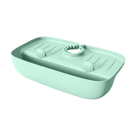 Fmbmuo Non-slip Over-Sink Drying Rack Space-Saving Plastic Storage Rack, Blue with Storage Kitchen Utensils Fits Single/Double Sink