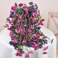 thumbnail image 1 of Fmbmuo Outdoor Artificial Hanging Flowers Lifelike Pansy Plants for Courtyard Garden Patio Balcony Decor Home Decor Wall Decor,Multicolor, 1 of 5