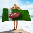 thumbnail image 1 of Fmbmuo Oversized Rugby Beach Towel (36 “x72”) - Sporty Printed Design - Quick Drying Towel for Pools, Beaches and Stadiums, 1 of 5