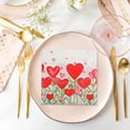 thumbnail image 1 of Fmbmuo Paper Valentine's Day 20 Pcs Napkins Hearts Decorations, Heavy-Duty Red Cute Cutlery Set for Galentine's Party, 1 of 5