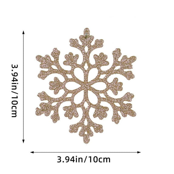 Fmbmuo Pastel Snowflake Ornament Set - 10cm Plastic Christmas Tree Decorations in Soft Colors