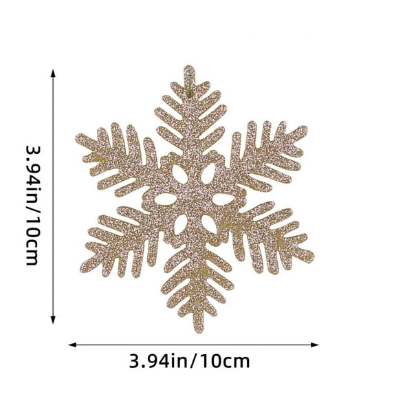 Fmbmuo Pastel Snowflake Ornament Set - 10cm Plastic Christmas Tree Decorations in Soft Colors
