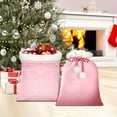 thumbnail image 1 of Fmbmuo Pink Velvet Gift Bags 1Pcs Large Pink Decorations Drawstring Neon Cloth Christmas Bag for Family Gatherings, 1 of 4