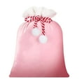thumbnail image 1 of Fmbmuo Pink Velvet Gift Bags 1Pcs Pink Large Decorations Neon Drawstring Cloth Christmas Bag for Family Gatherings, 1 of 3