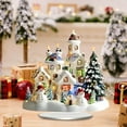 thumbnail image 1 of Fmbmuo Plastic Christmas Tabletop Decor 1 pcs Village Acrylic Ornament White Christmas Ornaments， Festive Spirit Traditional Decor for a Cozy Christmas Vibe, 1 of 5