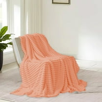Fmbmuo Plush and Thick Weighted Blankets Orange Polyester Bohemian Reversible for Adults Checkered 78.74x59.05 Inches