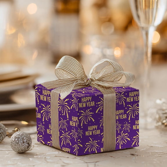 Fmbmuo Purple Christmas Wrapping Paper Abstract Print 3 Pcs Recyclable Gift Wrapping, Modern 70x50 CM Wrapping Paper Easy Wrap Gift Paper