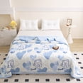thumbnail image 1 of Fmbmuo Reactive-Printed Summer Cooling Quilt Washed Cotton Lightweight Breathable Air Conditioner Blanket Machine Washable Full/Queen Size (Multicolor), 1 of 5