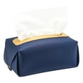 thumbnail image 1 of Fmbmuo Rectangular Tissue Box Cover Modern PU Tissue Holder Easy Refill for Bathroom, 1 of 4