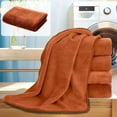 thumbnail image 1 of Fmbmuo Red Bath Towels Solid Color Flock Thick Washcloths, 12 x 28 inch Reusable Easy to Carry Soft Gift Towels 1 Pcs, 1 of 5
