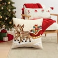 thumbnail image 1 of Fmbmuo Red Christmas Throw Pillow Covers 16x16 Inch Machine Washable Santa Claus Decorations, Traditional Flax 1 Pcs Removable Cover Pillow cases, for Indor Home/Holiday Decor, 1 of 5