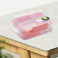 thumbnail image 1 of Fmbmuo Reusable Lunch Box Pink Stackable Plastic Bento Box, Airtight 2-Tier Large Food/Fruit Storage Containers Freezer & Dishwasher Friendly, 1 of 5