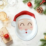 Fmbmuo Santa Claus Paper Plates, Disposable Christmas Party Supplies, Holiday Dinner Plates for Festive Gatherings and Events