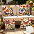 thumbnail image 1 of Fmbmuo Set of 4 Outdoor Waterproof Pillow Cover 18x18 Inch Garden Courtyard Sofa Chair Decoration Cushion Cover,Multicolor, 1 of 5