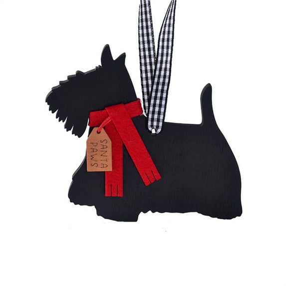 Fmbmuo Shatterproof Christmas Tree Ornaments Dog Pendant 1 Pcs Black Decorations Wood Monochrome Minimalist Home Decor Xmas Tree Decorations