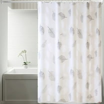 Fmbmuo Shower Curtain with Hanging Rings 100%Polyester Waterproof Bohemian White Floral Pattern
