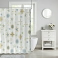 thumbnail image 1 of Fmbmuo Shower Curtain with Hanging Rings Waterproof Plastic Traditional Simple Patterns, 1 of 6