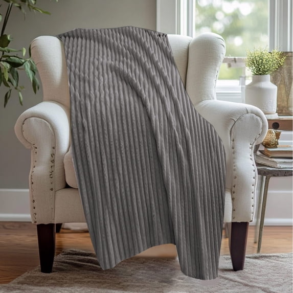 Fmbmuo Soft and Warm Weighted Blankets Gray Polyester Bohemian Reversible for Adults Checkered 39.37x59.05 Inches