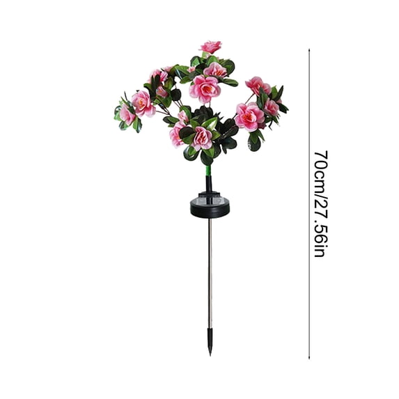Fmbmuo Solar Powered Ground Light Metal LED Flower Solar Powered Stake Lights Waterproof Outdoor Decor for Yard Patio Pathway Lawn 27.5inch