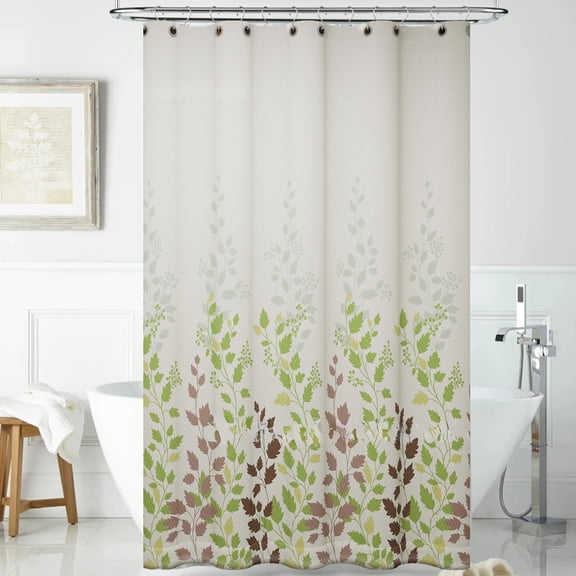 Fmbmuo Stall Shower Curtains 32" x 72" Cute Fabric Oceans Floral Bath Curtain Thickened Green Boho Mildew Resistant Neutral Abstract Bathtub Cortinas for Bathroom Decor