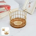 thumbnail image 1 of Fmbmuo Storage Basket Waterproof Iron with Handles for Storage, Farmhouse Gold 5.1" x 4.7" "Coffee" Coffee Capsule Storage Basket for Kitchen, 1 of 5