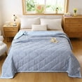 thumbnail image 1 of Fmbmuo Super Soft Summer Cooling Quilt Refreshing Air Conditioner Blanket Lightweight Breathable Machine Washable Twin Size (Blue), 1 of 5