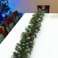 thumbnail image 1 of Fmbmuo Table Christmas Garland Red Stain Resistant Red Berry Garland Decorations, Traditional 1 pcs Plastic Artificial Garlands for Home Decor Decor, 1 of 4