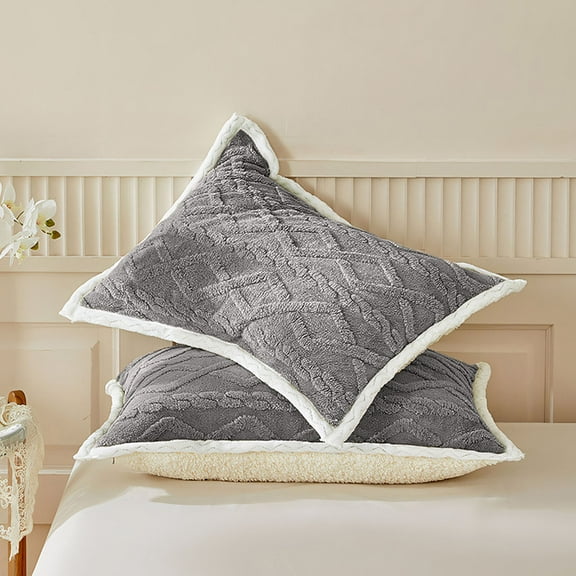 Fmbmuo Four Seasons Velvet Pillowcase - Taffeta Velvet Single/Double Size,Ultra-Soft Hypoallergenic Pillow Cover(20x30in)