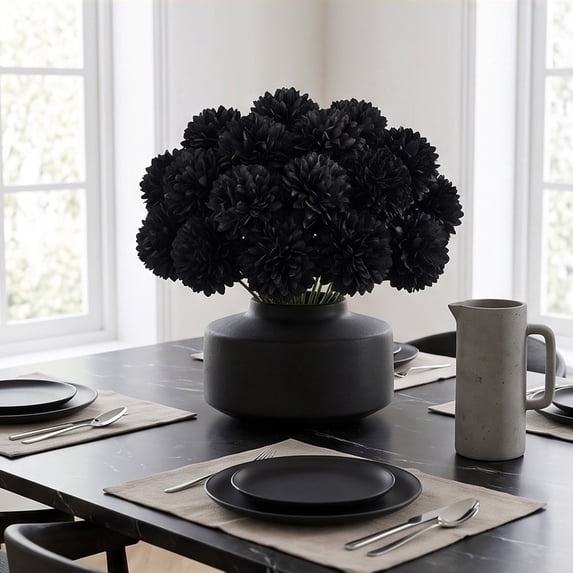 Fmbmuo Thanksgiving Simulated Chrysanthemum Flower Arrangement 10-Pack Artificial Fall Blooms For Vase And Home Decor