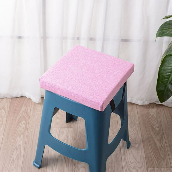 Fmbmuo Thick Seat Cushion 12x12 Inch Deep-Seat Square Seat Cushions, Scandinavian Linen 1Pcs (Pink)