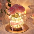 thumbnail image 1 of Fmbmuo USB Powered Night Light Pink Rose Shaped Valentine's Decorative Lights, Modern Fluorescent Glass Table Lamp Romantic Gift for Her, 1 of 5