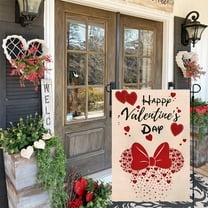 Fmbmuo Valentine's Day Decorations - Valentine's Garden Flag Double Sided 12x18 In, Outdoor Garden Flag & Patio Yard Decoration Banner, Cheerful Decor for Home