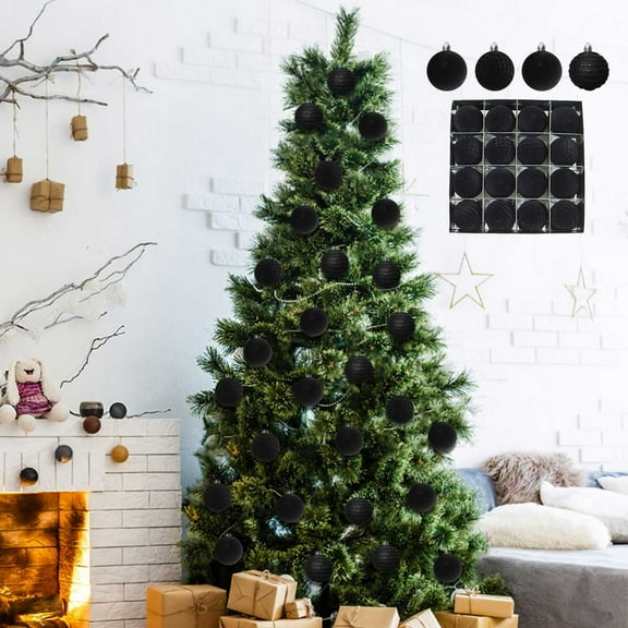 Fmbmuo Vintage Christmas Ornaments Plastic 16 piece Unbreakable Traditional 2.3-Inch Neutral F for Christmas Tree