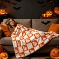 thumbnail image 1 of Fmbmuo Warm Halloween Spooky Pumpkin Throw Blanket , Soft Cozy Lightweight Decorative , For Sofa Couch Bed Home Holiday Decoration, 1 of 9