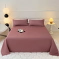 thumbnail image 1 of Fmbmuo Washed Cotton Bed Sheet - Single Solid Color (59"x90") Wrinkle-Resistant Fitted Sheet for All Seasons, 1 of 6