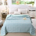thumbnail image 1 of Fmbmuo Washed Cotton Summer Conditioning Quilt Lightweight Breathable Air Conditioner Blanket Machine Washable Twin Size (Green), 1 of 5