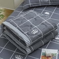 thumbnail image 1 of Fmbmuo Washed Cotton Summer Quilt Solid Gray Lightweight Breathable Air Conditioner Blanket Machine Washable Twin Size (Gray), 1 of 5
