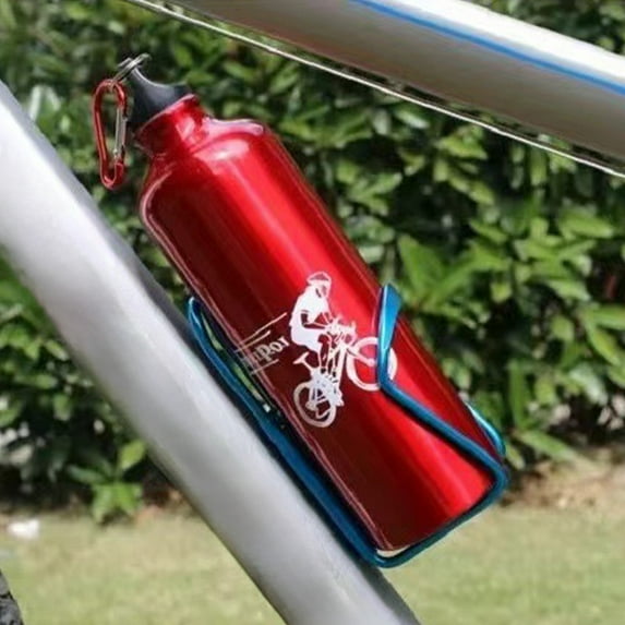 Fmbmuo Water Bottle Aluminum alloy Red Sports High Volume 650ml with Carry Handle
