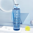 thumbnail image 1 of Fmbmuo Water Bottle Plastic Blue Travel Portable 750ml Flip-Top, 1 of 6