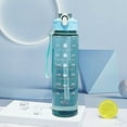 thumbnail image 1 of Fmbmuo Water Bottle Travel Green Plastic Portable 750ml Flip-Top, 1 of 6